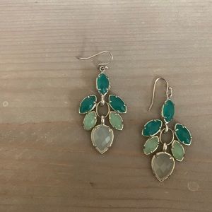 Kendra Scott Green Chalcedony Jayna Dangle Earrings